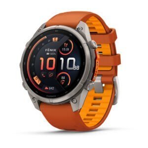 Garmin fēnix 9 Pro inReach 47 mm Titanium / Autumn Orange / Spark Orange Silicone