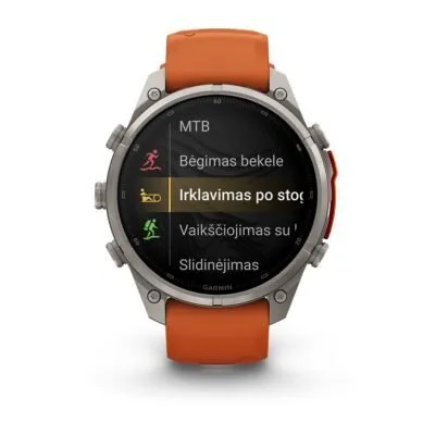 Garmin fēnix 9 Pro inReach 47 mm Titanium / Autumn Orange / Spark Orange Silicone