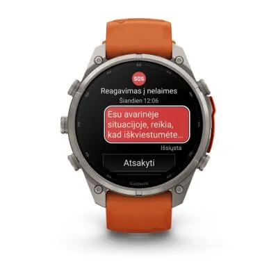 Garmin fēnix 9 Pro inReach 47 mm Titanium / Autumn Orange / Spark Orange Silicone