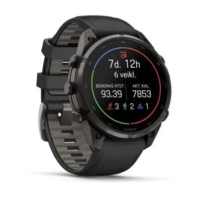 Garmin fēnix 9 Pro inReach 47 mm Carbon Gray DLC Titanium / Black / Pebble Grey Silicone