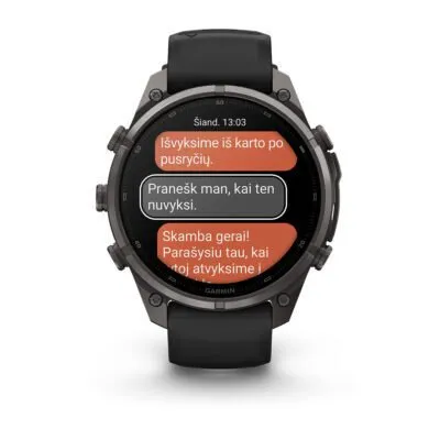 Garmin fēnix 9 Pro inReach 47 mm Carbon Gray DLC Titanium / Black / Pebble Grey Silicone