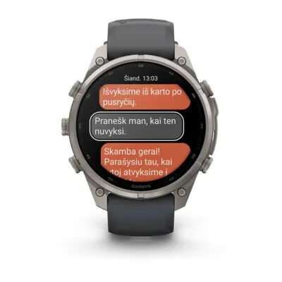 Garmin fēnix 9 Pro inReach 47 mm Titanium / Graphite / Black Silicone