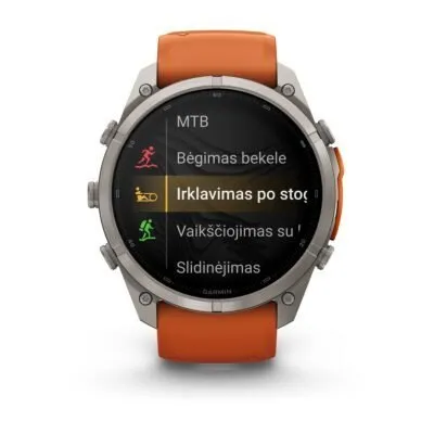 Garmin fēnix 9 Pro inReach 51 mm Titanium / Autumn Orange / Spark Orange Silicone