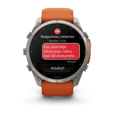 Garmin fēnix 9 Pro inReach 51 mm Titanium / Autumn Orange / Spark Orange Silicone
