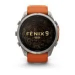 Garmin fēnix 9 Pro inReach 51 mm Titanium / Autumn Orange / Spark Orange Silicone