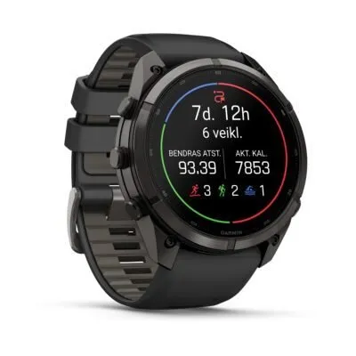 Garmin fēnix 9 Pro inReach 51 mm Carbon Gray DLC Titanium / Black / Pebble Grey Silicone