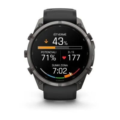 Garmin fēnix 9 Pro inReach 51 mm Carbon Gray DLC Titanium / Black / Pebble Grey Silicone