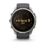Garmin fēnix 9 Pro inReach 51 mm Titanium / Graphite / Black Silicone Garmin fēnix 9 Pro inReach 51 mm Titanium / Graphite / Black Silicone