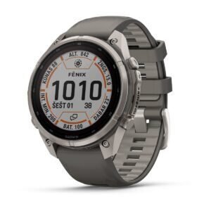 Garmin fēnix 9 Pro inReach Solar 47 mm Titanium / Pebble Grey Silicone
