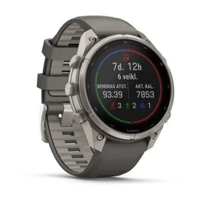 Garmin fēnix 9 Pro inReach Solar 47 mm Titanium / Pebble Grey Silicone