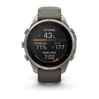 Garmin fēnix 9 Pro inReach Solar 47 mm Titanium / Pebble Grey Silicone