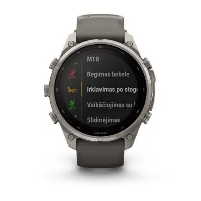 Garmin fēnix 9 Pro inReach Solar 47 mm Titanium / Pebble Grey Silicone