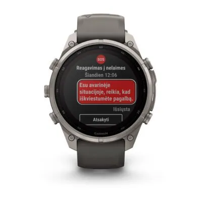 Garmin fēnix 9 Pro inReach Solar 47 mm Titanium / Pebble Grey Silicone