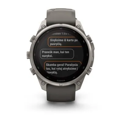 Garmin fēnix 9 Pro inReach Solar 47 mm Titanium / Pebble Grey Silicone