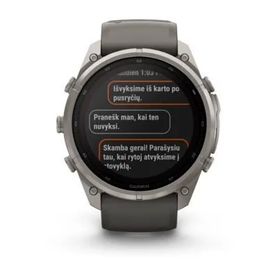 Garmin fēnix 9 Pro inReach Solar 51 mm Titanium / Pebble Grey Silicone