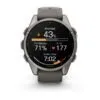 Garmin fēnix 9 43 mm Titanium / Pebble Grey Silicone