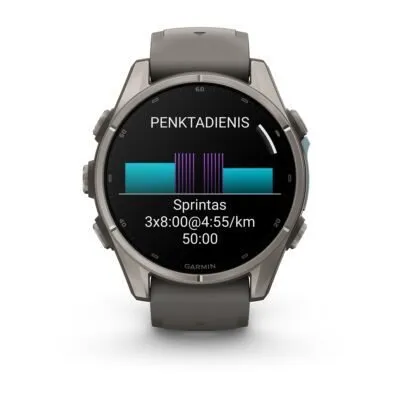 Garmin fēnix 9 43 mm Titanium / Pebble Grey Silicone