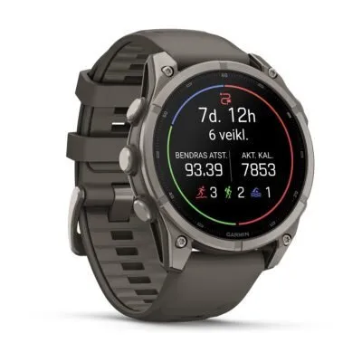 Garmin fēnix 9 47 mm Titanium / Pebble Grey Silicone