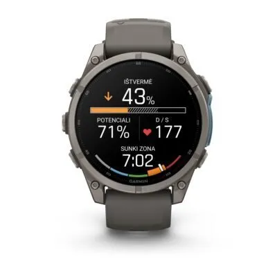 Garmin fēnix 9 47 mm Titanium / Pebble Grey Silicone