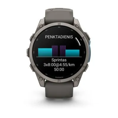 Garmin fēnix 9 47 mm Titanium / Pebble Grey Silicone