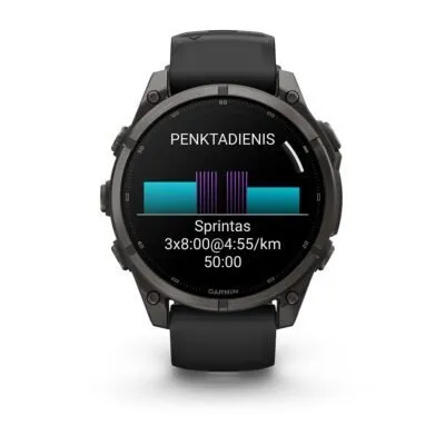 Garmin fēnix 9 47 mm Carbon Grey DLC Titanium / Black Silicone