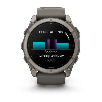 Garmin fēnix 9 51 mm Titanium / Pebble Grey Silicone