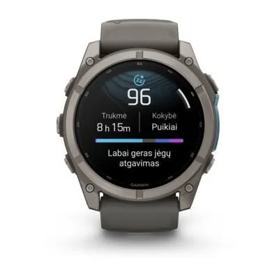 Garmin fēnix 9 51 mm Titanium / Pebble Grey Silicone