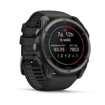 Garmin fēnix 9 51 mm Carbon Grey DLC Titanium / Black Silicone