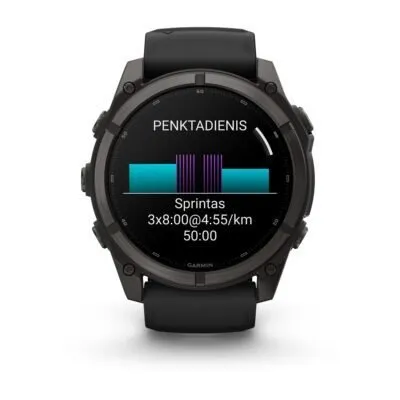 Garmin fēnix 9 51 mm Carbon Grey DLC Titanium / Black Silicone