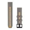 Garmin QuickFit 22 Watch Band Silver Gray / Yellow Flare Silicone