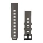 Garmin QuickFit 22 Watch Band Pebble Grey / Silver Grey Silicone