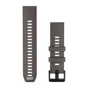 Garmin QuickFit 22 Watch Band Pebble Grey / Silver Grey Silicone