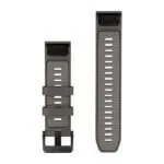 Garmin QuickFit 22 Watch Band Pebble Grey / Silver Grey Silicone