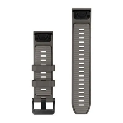 Garmin QuickFit 22 Watch Band Pebble Grey / Silver Grey Silicone