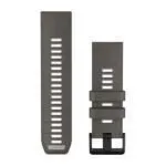 Garmin QuickFit 26 Watch Band Pebble Grey / Silver Grey Silicone Garmin QuickFit 26 Watch Band Pebble Grey / Silver Grey Silicone