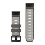 Garmin QuickFit 26 Watch Band Pebble Grey / Silver Grey Silicone Garmin QuickFit 26 Watch Band Pebble Grey / Silver Grey Silicone