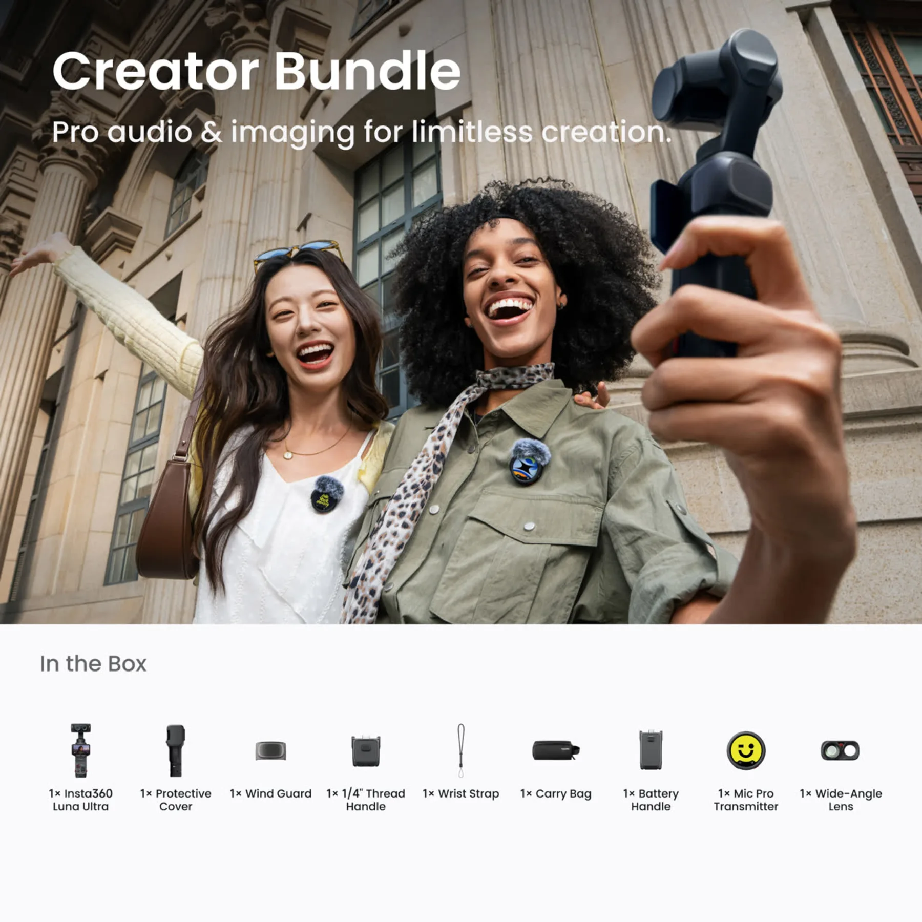 Insta360 Luna Ultra kūrėjo komplektas, kosminė juoda Insta360 Luna Ultra kūrėjo komplektas, kosminė juoda