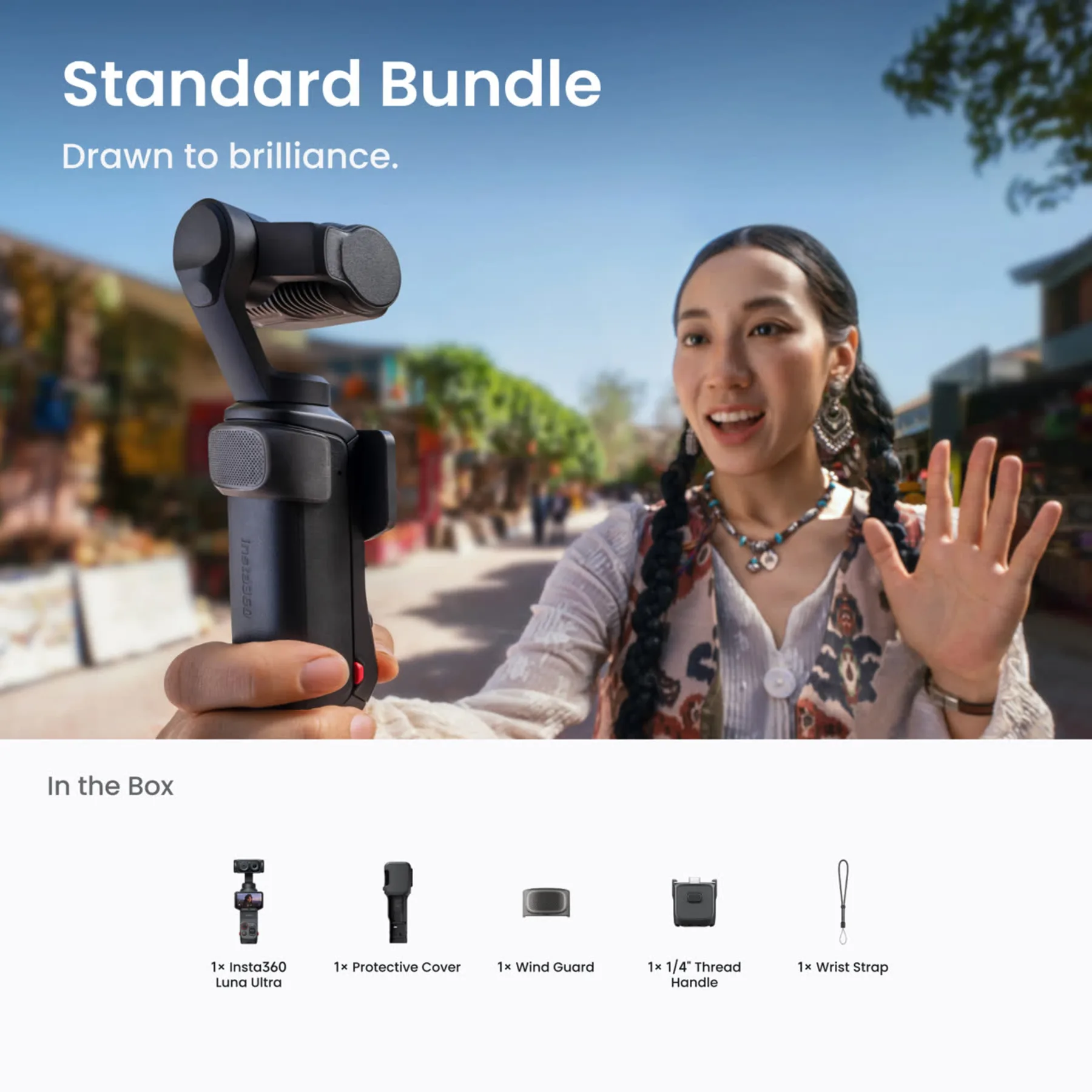Insta360 Luna Ultra standartinis komplektas, kosminė juoda Insta360 Luna Ultra standartinis komplektas, kosminė juoda