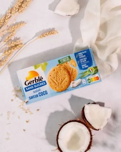 Gerblé sausainiai su kokosų skoniu, be cukraus 132g