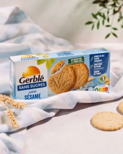 Gerblé sausainiai su sezamais ir vanile, be cukraus 132g