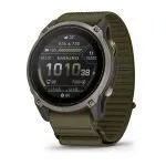Garmin Enduro 4 Titanium / Dark Olive ComfortFit Fabric Band