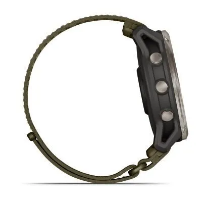 Garmin Enduro 4 Titanium / Dark Olive ComfortFit Fabric Band