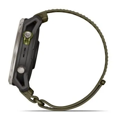 Garmin Enduro 4 Titanium / Dark Olive ComfortFit Fabric Band